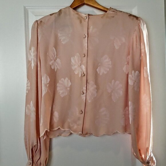 Vintage Umi Collections by Anne Crimmins Embroidered Silk Blouse NWT - Picture 2 of 8